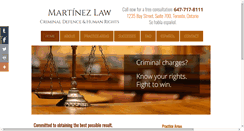 Desktop Screenshot of martinezlaw.ca