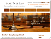 Tablet Screenshot of martinezlaw.ca